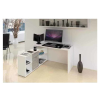 Tempo Kondela PC stůl NOE NEW - bílá / beton + kupón KONDELA10 na okamžitou slevu 3% (kupón upla