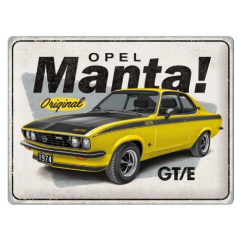 Plechová cedule Opel - Manta GT/E, 40 x 30 cm POSTERSHOP