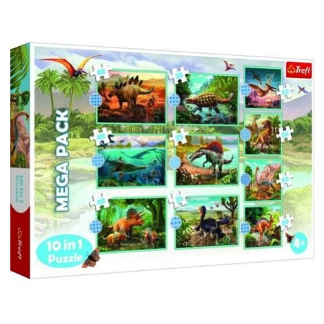 Puzzle 10v1 Seznamte se se všemi dinosaury