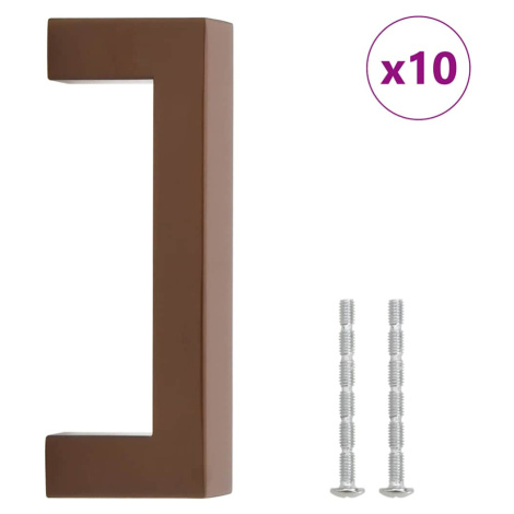 vidaXL Nábytkové úchytky 10 ks bronzové 96 mm nerezová ocel