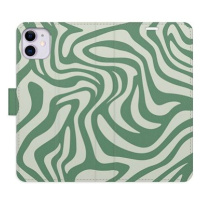 iSaprio Flip pouzdro Zebra Green 02 pro iPhone 11