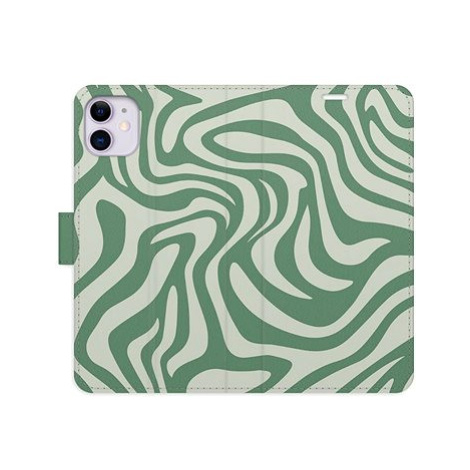 iSaprio Flip pouzdro Zebra Green 02 pro iPhone 11