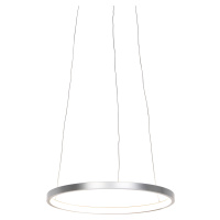 Moderní kruhová závěsná lampa stříbrná 40 cm vč. LED - Anella