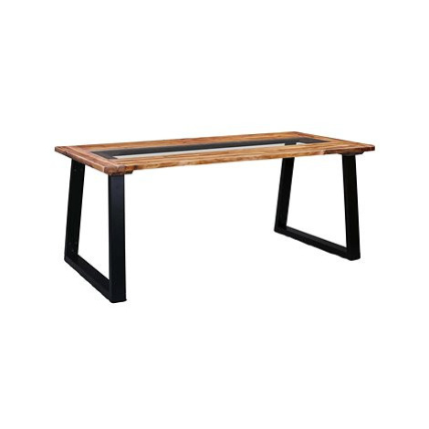 Jídelní stůl 180x90x75 cm masivní akáciové dřevo a sklo 288067 SHUMEE