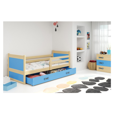 Detská posteľ RICO 1 / BOROVICA 185x80 Barva: Modrá BMS
