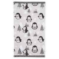 Světle šedý bavlněný ručník 50x85 cm Cosy Penguin – Catherine Lansfield