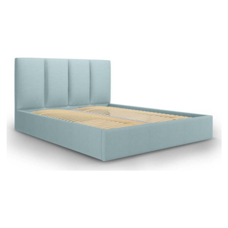 Světle modrá dvoulůžková postel Mazzini Beds Juniper, 160 x 200 cm Mazzini Sofas