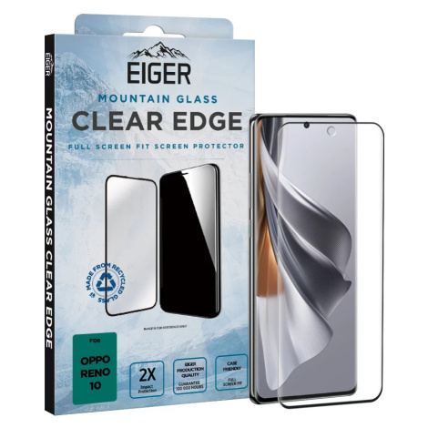 Ochranné sklo Eiger Mountain Glass CLEAR EDGE for Oppo Reno 10 in Clear Eiger Glass