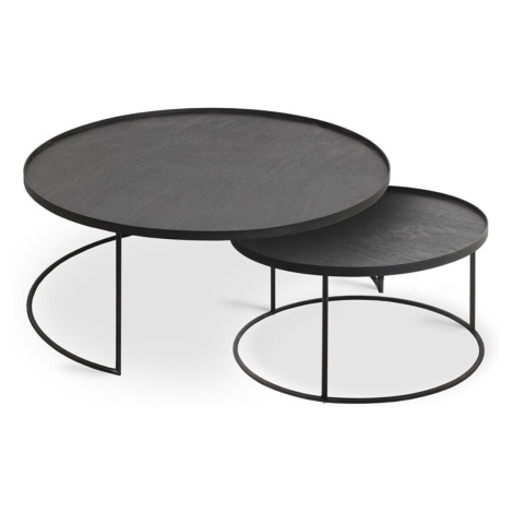 Designové konferenční stolky Round Tray Coffee Table Set Large ETHNICRAFT