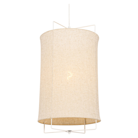 Designová závěsná lampa béžová - Rich QAZQA