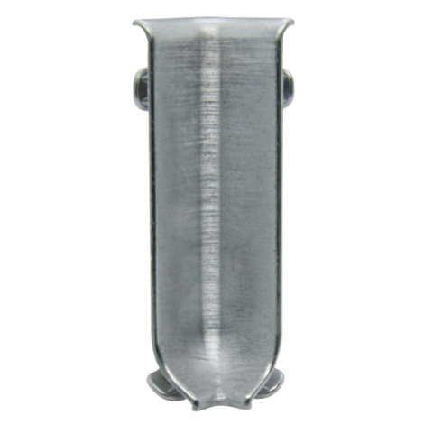 Roh k soklu Progress Profile vnitřní hliník kartáčovaný lesklý stříbrná, výška 60 mm, RIZCTBS602