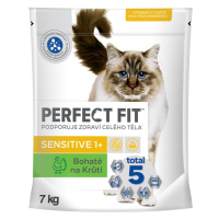 Perfect fit granule krůtí pro dospělé kočky s citlivým zažíváním 7kg