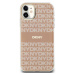 DKNY PC/TPU Repeat Pattern Tonal Stripe Magsafe kryt iPhone 11 růžový