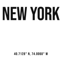 Ilustrace New York simple coordinates, Finlay & Noa, 30 × 40 cm