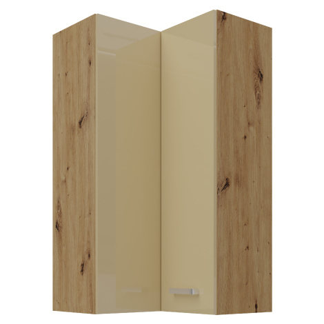 Horní rohová skříňka Artisan 60x60 GN-108 1F (90°) Barva korpusu: Dub artisan, Barva dvířek: Bíl