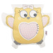 Žlutý dětský polštářek s příměsí bavlny Mike & Co. NEW YORK Pillow Toy Owl, 32 x 26 cm