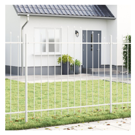 vidaXL Zahradní plot 5 pcs Bílá 170 x 190 cm Práškově lakovaná ocel