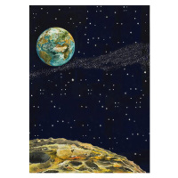 Obrazová reprodukce Earth from Space, English School,, 30 × 40 cm