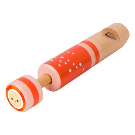 Classic WORLD Dřevěná píšťalka pro děti - vesmír barva: červená