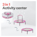 Trampolína Activity Center 3-in-1 Pink smarTrike skládací kulatá s obvodem 92 cm s rukojetí bazé