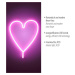 LEUCHTEN DIREKT is JUST LIGHT LED nástěnné svítidlo růžová, srdce, USB, šňůrový vypínač, dekorat