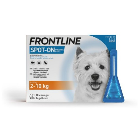 Frontline Spot On Dog 2-10kg pipeta 3x0.67ml