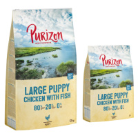 Purizon NOVÁ RECEPTURA/Single Meat - bez obilovin - 12 + 2 kg zdarma - Large Puppy kuře & ryba -