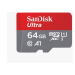 SanDisk MicroSDXC karta 64GB Ultra (120 MB/s, A1 Class 10 UHS-I, Android) + adaptér