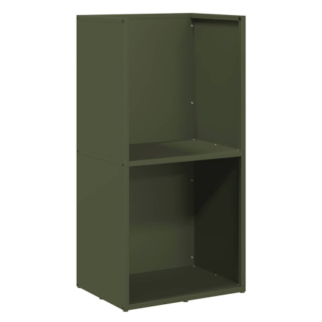vidaXL Stojan na palivové dřevo Olive Green Ocel válcovaná za studena
