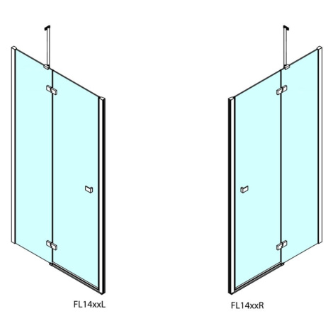 POLYSAN FORTIS LINE sprchové dveře do niky 1100mm, čiré sklo, pravé FL1411R