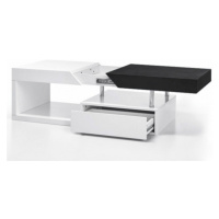 Konferenční stolek, bílý lesk / černý, melida