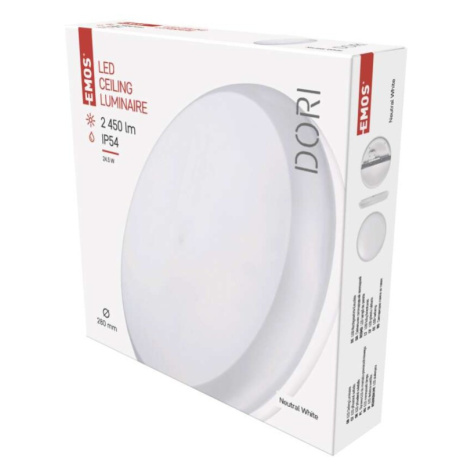 LED svítidlo DORI 28 cm, 24,5 W, neutrální bílá, IP54 EMOS