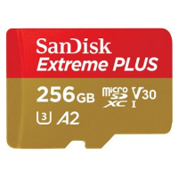 SanDisk microSDXC 256GB Extreme PLUS + Rescue PRO Deluxe + SD adaptér