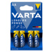 VARTA Longlife Power AA alkalické baterie 4 ks