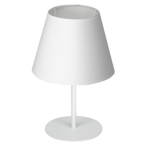 Stolní lampa ARDEN 1xE27/60W/230V pr. 20 cm bílá Donoci