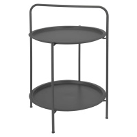 DekorStyle Dvouúrovňový odkládací stolek Feray šedý