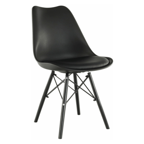 Židle KEMAL NEW, černá / dřevo Tempo Kondela
