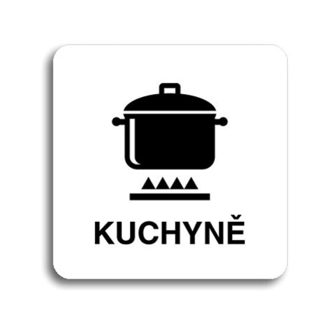 Accept Piktogram "kuchyně II" (80 × 80 mm) (bílá tabulka - černý tisk bez rámečku)