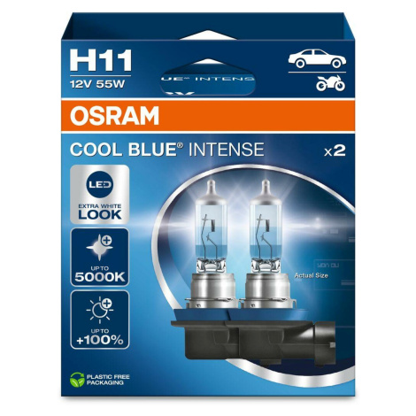 OSRAM H11 12V 55W PGJ19-2 Cool Blue INTENSE NextGen. 5000K +100% Duo 2ks 64211CBN-2HB