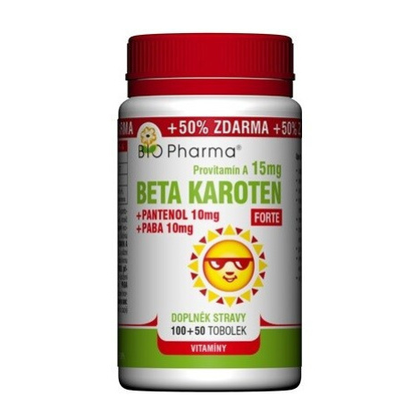 Beta Karoten 15mg+Pantenol 10mg+PABA10mg tob100+50