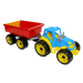 RAPPA traktor plastový s vlečkou Modrá