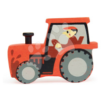 Dřevěný traktor Tractor Tender Leaf Toys