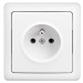 ABB Jednoduchá zásuvka 2P + PE SWING, 16 A - 250 V, bílá