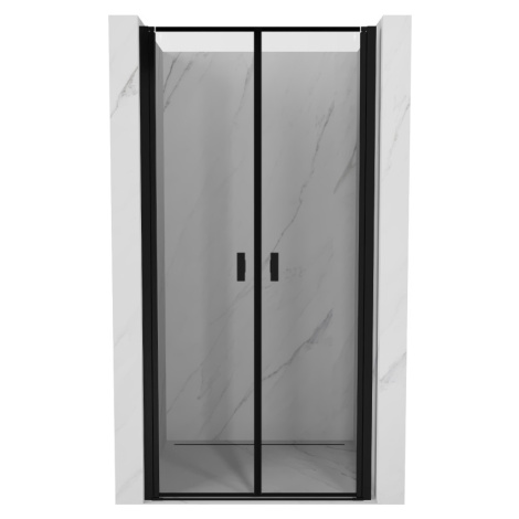 MEXEN MIST dveřní část (d+d) 80x200 cm 6mm černá, okraj 8A7-080-000-70-70