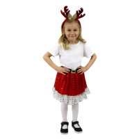 Dětský kostým TUTU sukně - vánoční sob s čelenkou
