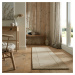 Flair Rugs koberce Ručně tkaný běhoun Tuscany Textured Wool Border Natural - 60x230 cm