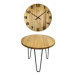 KUBRi 0601 - 60 cm dubový stolek a nástěnné hodiny