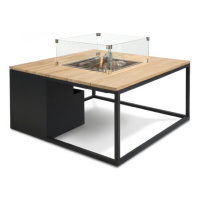 Stůl s plynovým ohništěm COSI Cosiloft 100 černý rám / deska teak HM5957860