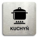 Accept Piktogram "kuchyň II" (80 × 80 mm) (stříbrná tabulka - černý tisk bez rámečku)