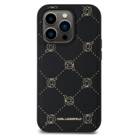 Zadní kryt Karl Lagerfeld PU Karl Heads Pattern Magsafe pro Apple iPhone 14 Pro, černá